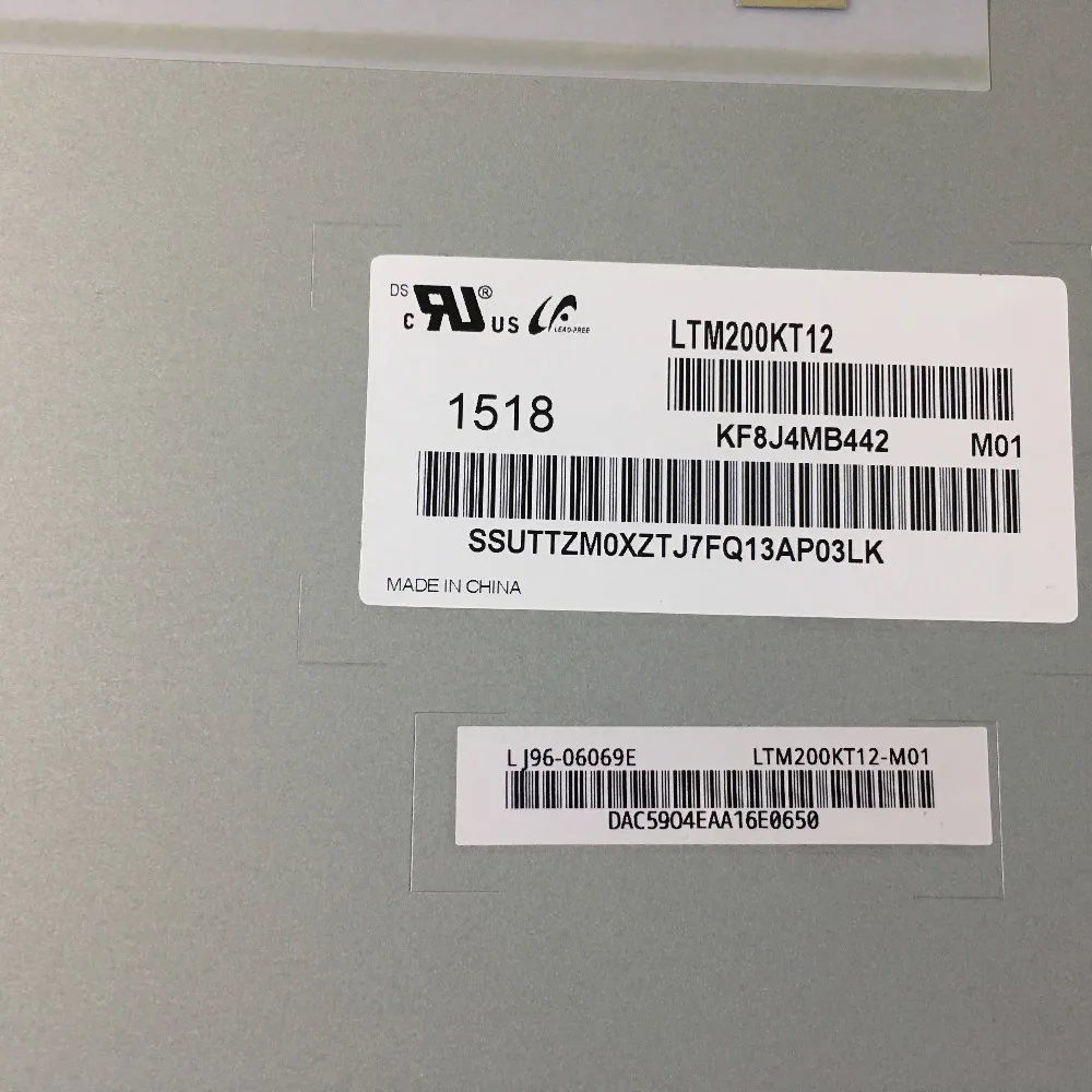 Новый и оригинальный LTM200KT12 20 0 дюймов 1600*900 ЖК-панель полностью протестирована 1