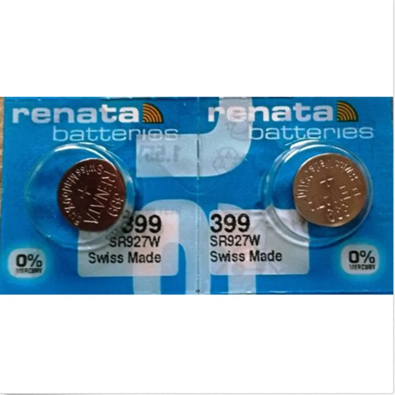2 шт./лот Renata Swiss Battery 399 SR927W 1 55 V для часов серебряные RENATA Watch батарейки|battery 399|399