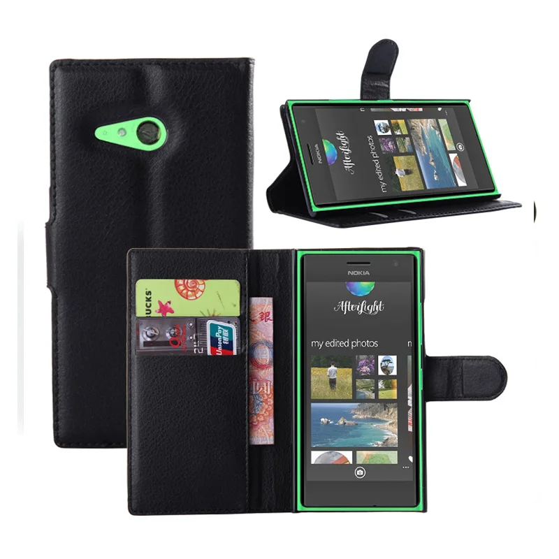 Роскошный чехол-кошелек из искусственной кожи чехол для Nokia Lumia 730 флип-чехол
