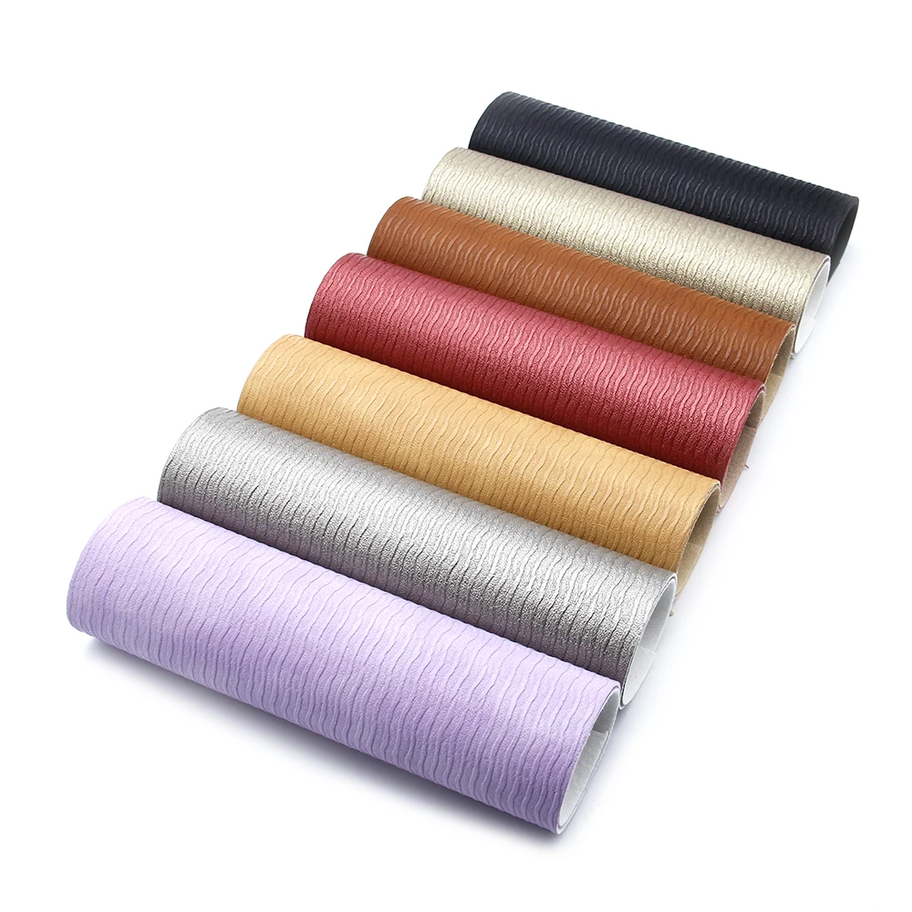 David accessories 20*34 см в полоску удар текстуры искусственного Синтетическая кожа Fabirc, DIY Материал для обруч на волосы, сумочка декор обуви, 1Yc6269
