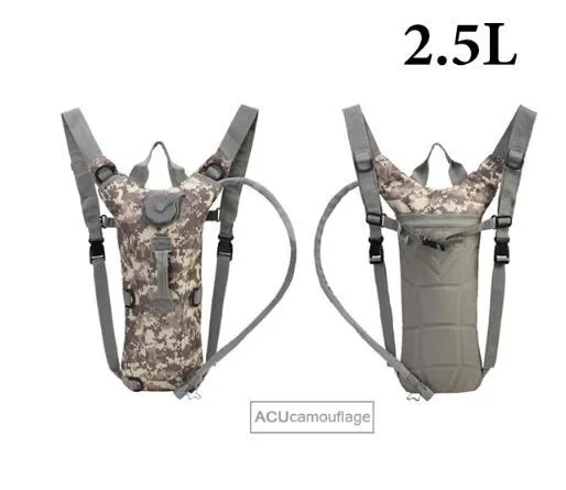 Molle военный тактический рюкзак для воды, сумки для велоспорта, походов на открытом воздухе, походов, охоты, сумка для воды, рюкзак для альпинизма - Цвет: 2.5L ACU