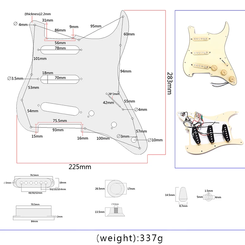 

3Ply SSS PVC Electric Guitar Pickguard for FD All Guitar Protecting Accessories 11 Mounting Screw Holes pickguard Dropshipping
