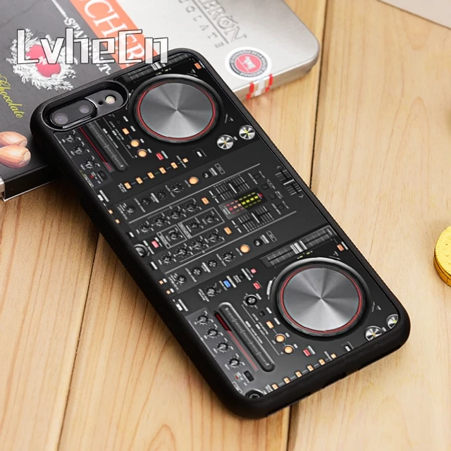 LvheCn DJ контроллер микшер телефонный чехол для iPhone 5 6 s 7 8 plus 11 12 Pro X XR XS Max Samsung Galaxy S6 S7