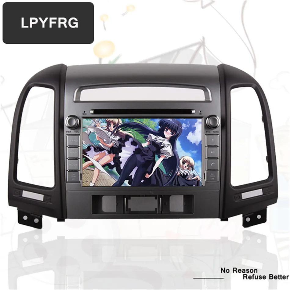 Восьмиядерный автомобильный DVD плеер на android 10 для HYUNDAI SANTA FE 2006 2012 с 64G флэш памятью