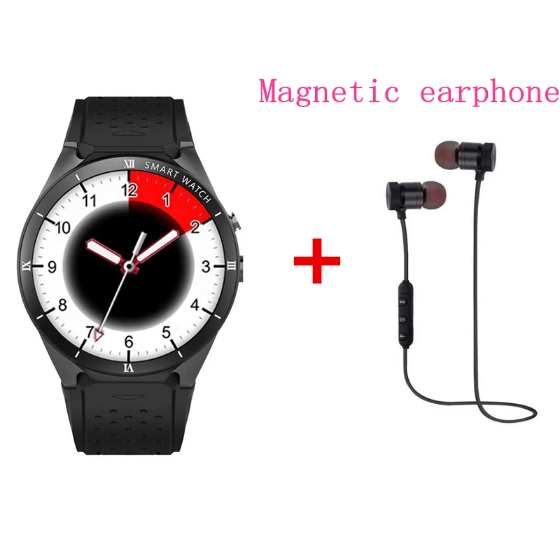 Для SAMSUNG gear 3 apple huawei xiaomi умные часы с монитором сердечного ритма 2 МП rкамера WIFI GPS rom/8 ГБ bluetooth браслет - Цвет: add BT earphone