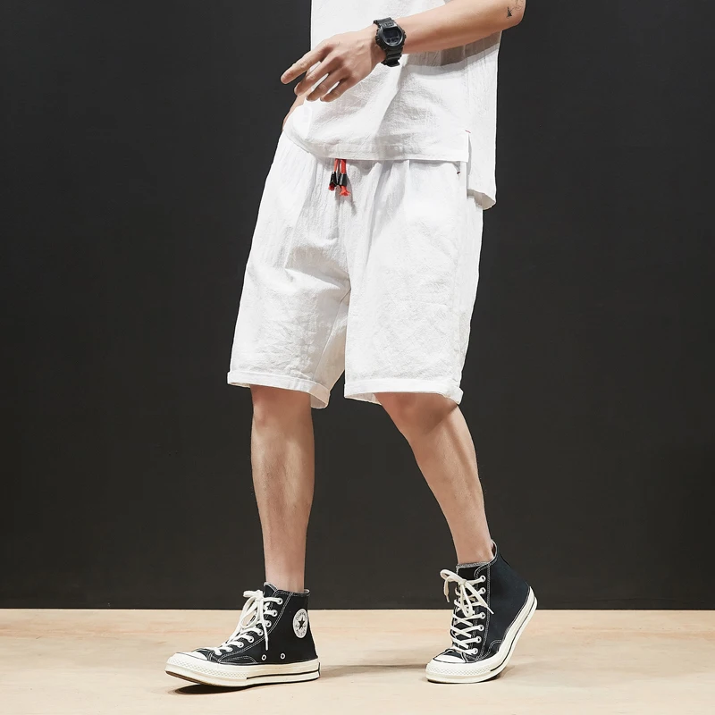 Женские летние хлопковые льняные повседневные свободные шорты мужские домашние