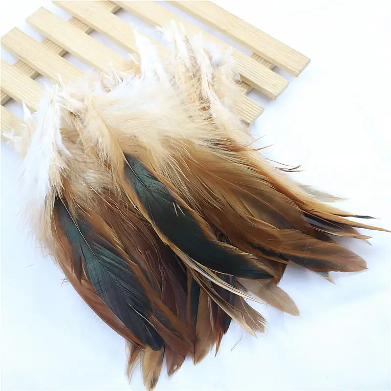 Venda 50 pchs/lote barato plumas de penas, 5-8inch13-20cm, натуральный jóias pluma de penas de galinha penas galo cor DIY
