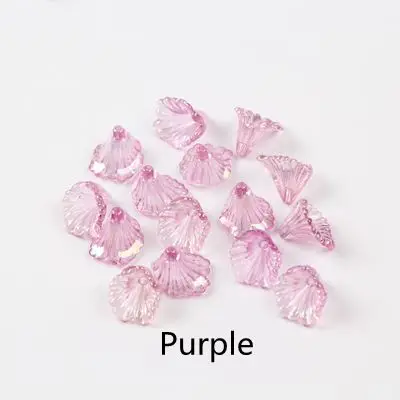 Purple Акриловые прозрачные радужные трубчатые Цветочные бусины AB Цвет Дешевые для изготовления ювелирных изделий ремесленные аксессуары DIY детские игрушки Бисероплетение - Цвет: Purple
