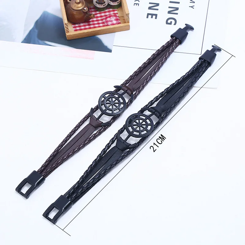 Модный винтажный браслет с подвесками для мужчин и женщин сетчатый Браслет из