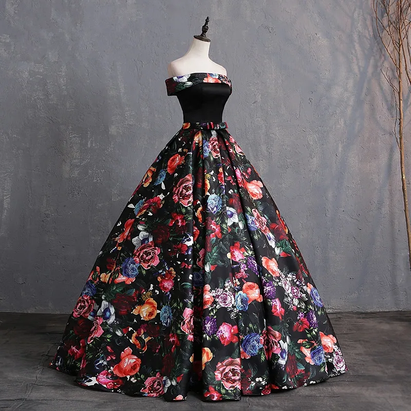 Очаровательное бальное платье jaevini с цветочным принтом для выпускного вечера