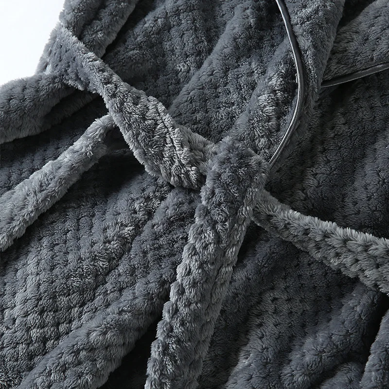 Очень длинный плюс размер зимний теплый халат из кораллового флиса для женщин и