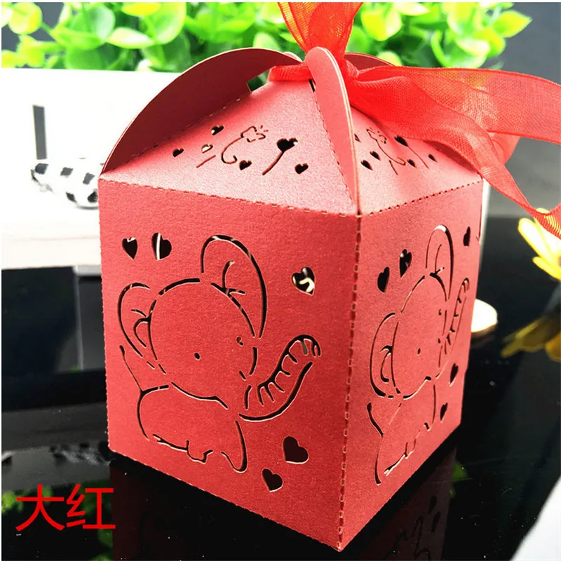 50 шт. ручная работа свадебные подарки для гостей милый слон детский душ конфеты