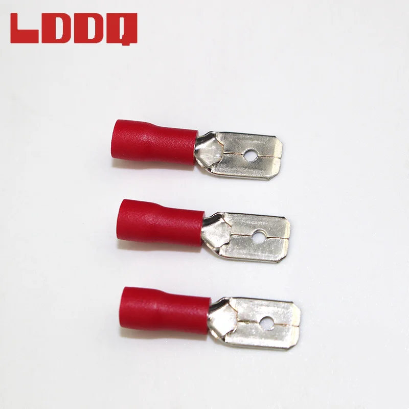 LDDQ 100 шт. красные полностью изолированные обжимные клеммы электрические разъемы