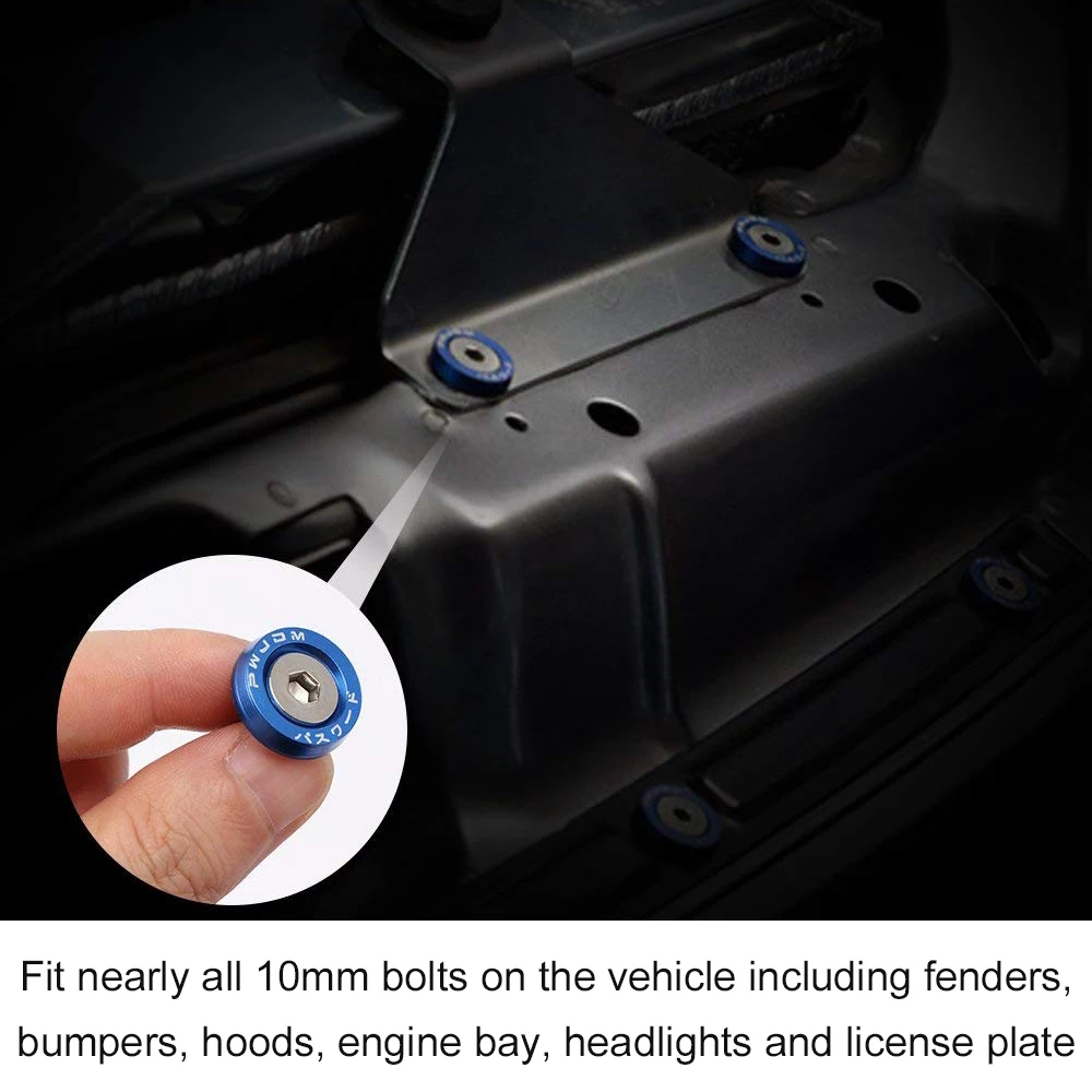 10 шт. заготовка алюминиевое крыло Бампер Шайба Болт двигатель Bay одеваются