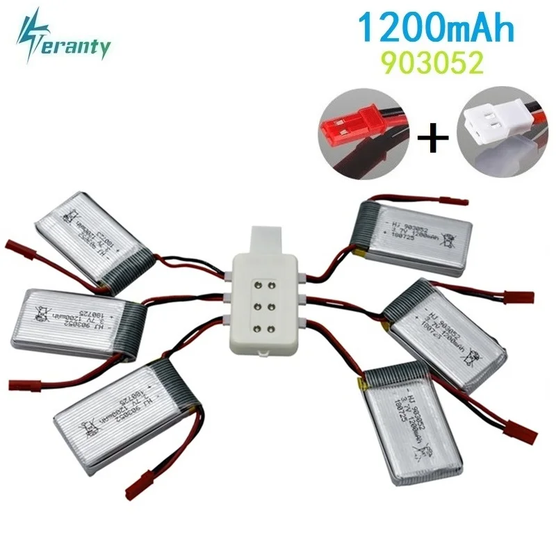 3 7 v 1200mAh lipo батарея USB зарядное устройство для Syma X5 X5SW X5SC M18 H5P H11D H11C T64 T04 T05 F28 F29 T56 T57
