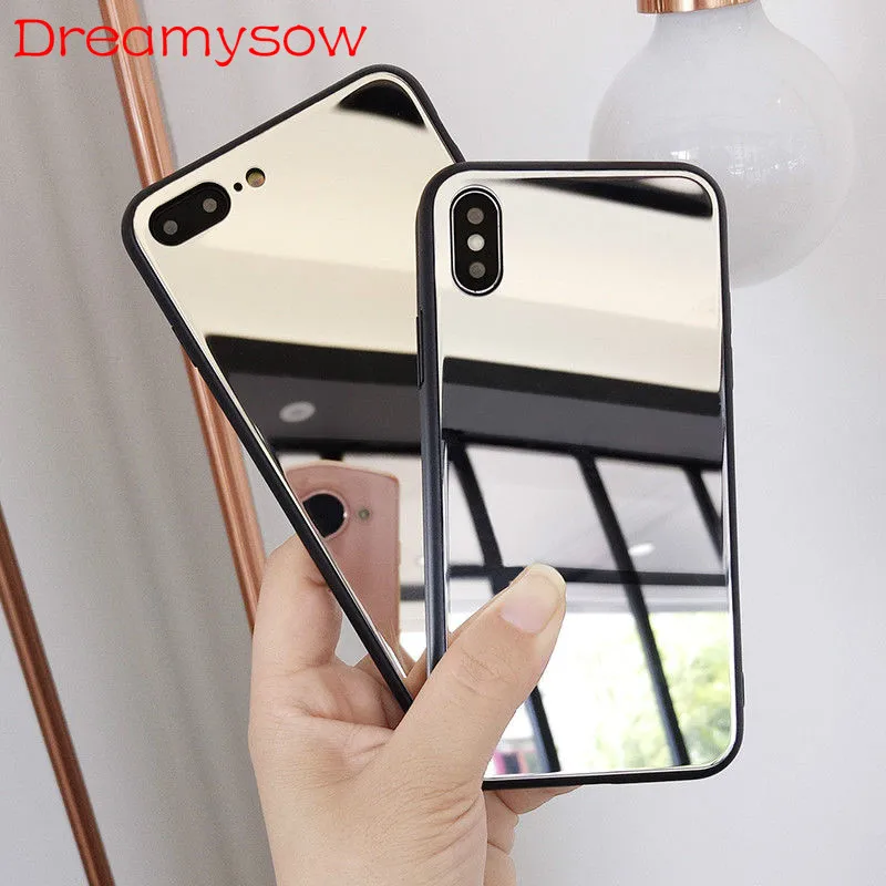 Чехол для iphone Xs зеркальный чехол для iphone XS MAX XR 8 7 6 6S Plus роскошный противоударный акриловый мягкий, зеркальный, из ТПУ Силиконовые чехлы для телефонов