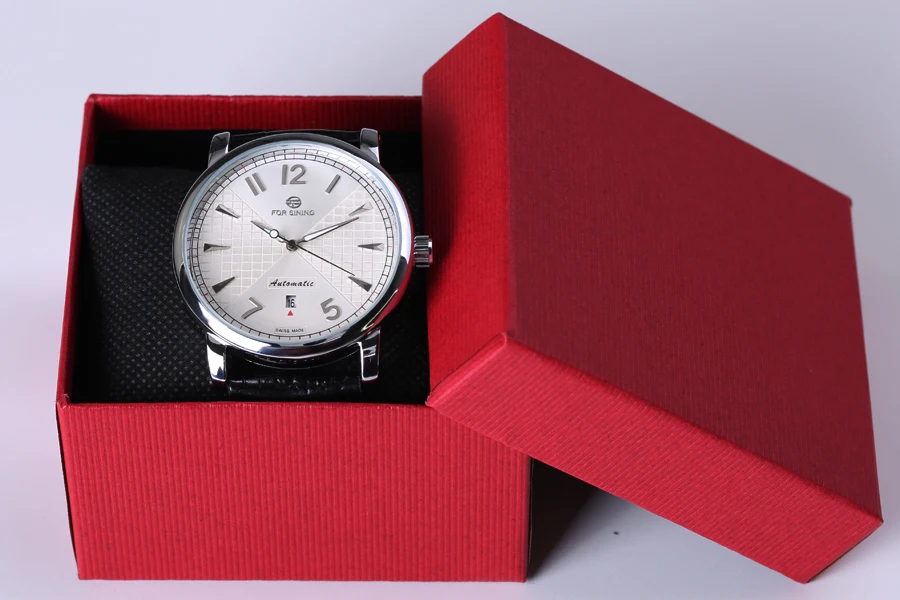 Часы наручные Forsining Мужские механические модные деловые дизайнерские брендовые