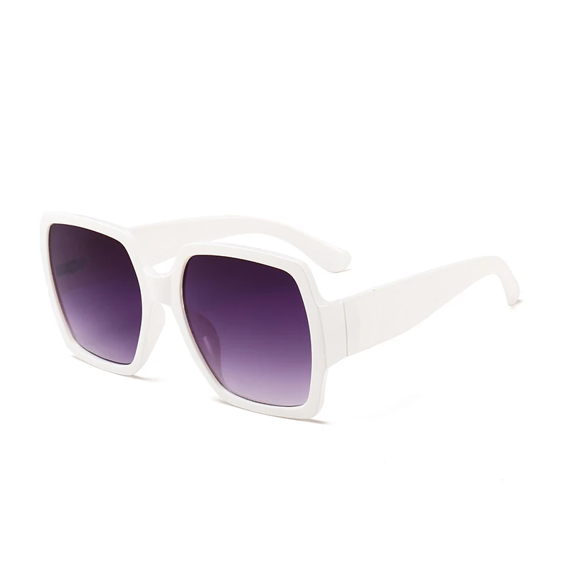 White Gradient Gray Винтажные Квадратные Солнцезащитные очки для женщин, роскошные брендовые дизайнерские прозрачные очки с зеркальным покрытием, женские солнцезащитные очки - Цвет линз: White Gradient Gray