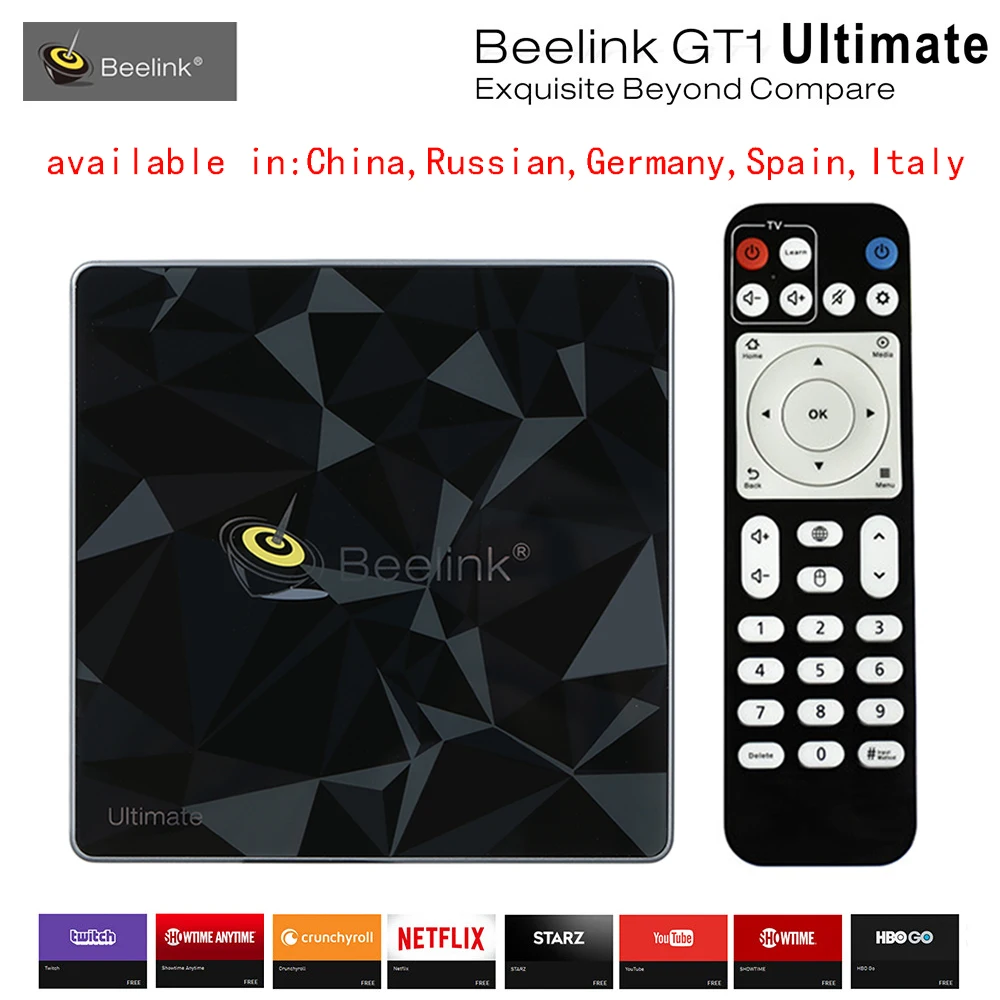 ТВ приставка Beelink GT1 3G 32G Восьмиядерный процессор Amlogic S912 Android 7 1 DDR4 2 4G + 5 8G двойной