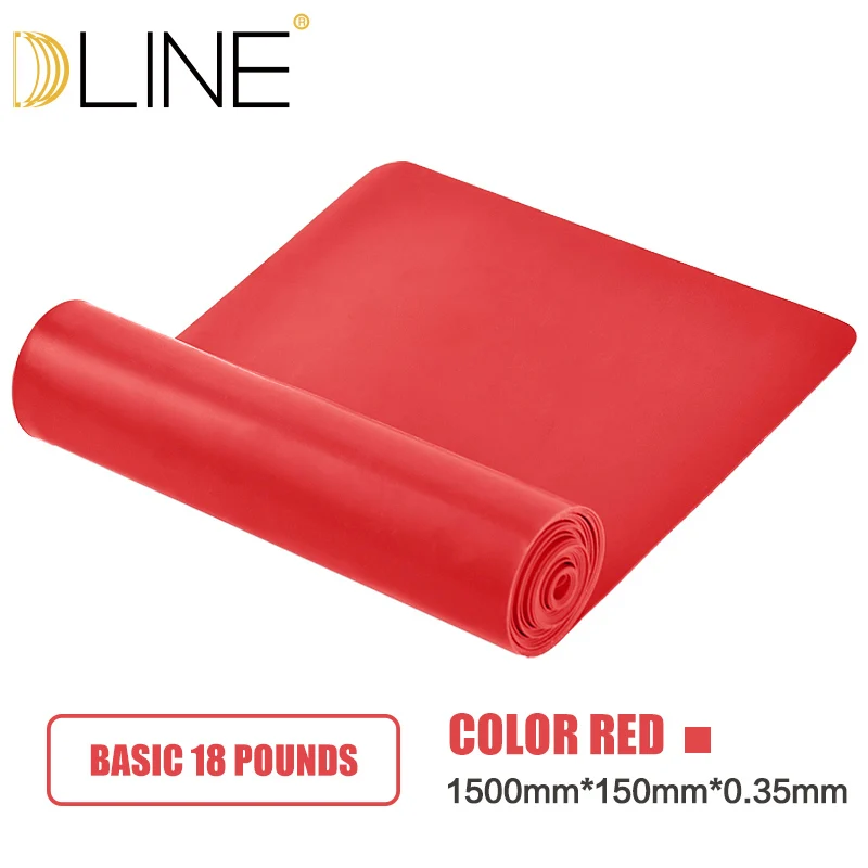 1.5M-Red 1,5 м эластичная лента для пилатеса для фитнеса, резинки, растягивающийся пояс для йоги, растягивающийся пояс для занятий в тренажерном зале - Цвет: 1.5M-Red