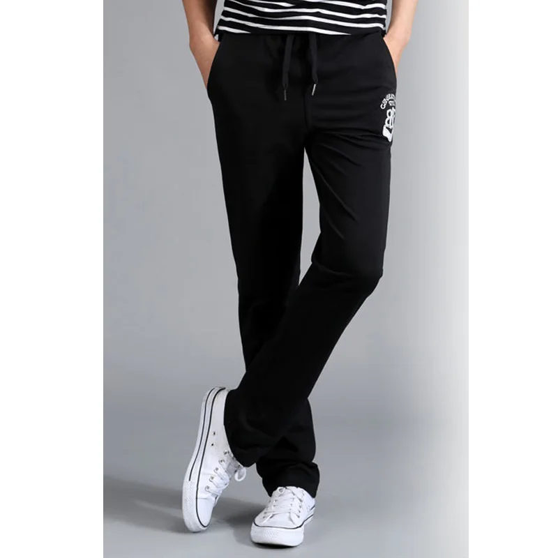 2017 популярные мужские хлопковые тонкие весенне-осенние брюки прямые