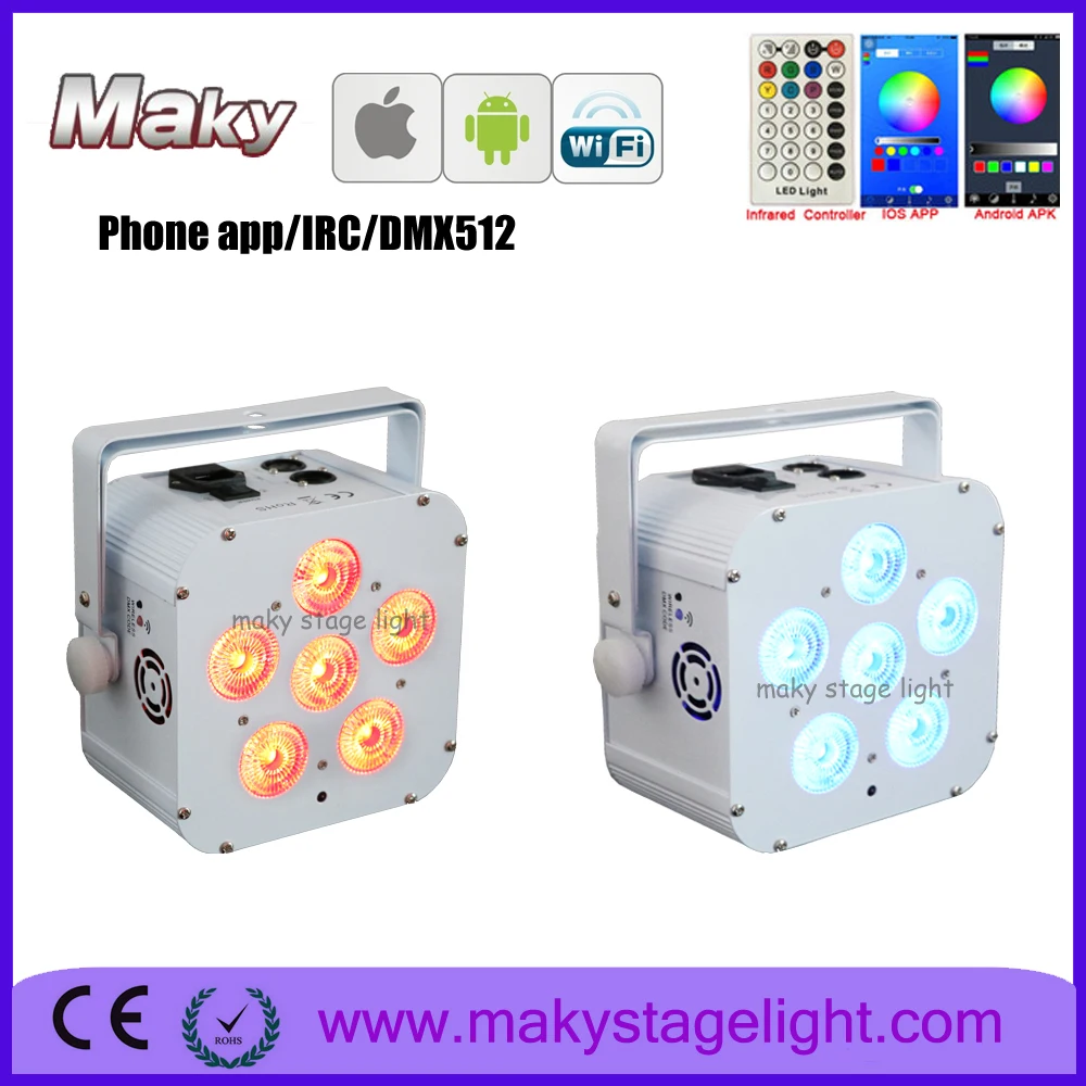 Лидер продаж! DJ освещение беспроводной со светодиодной подсветкой RGBWAUV
