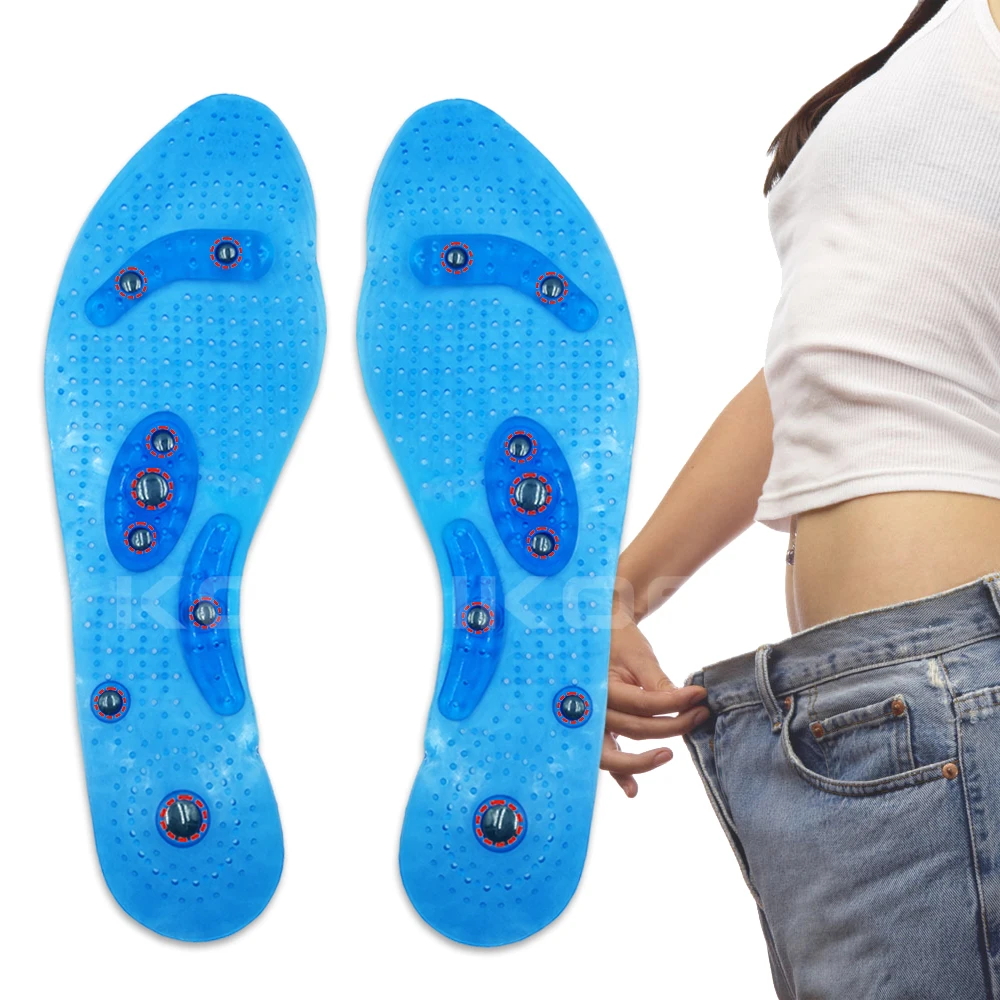 KOTLIKOFF Magnetic Therapy Slimming Insoles Foot Patch Cushion Shoe Insole Gel Pad Acupressure Slimming Insoles Foot Care Insert