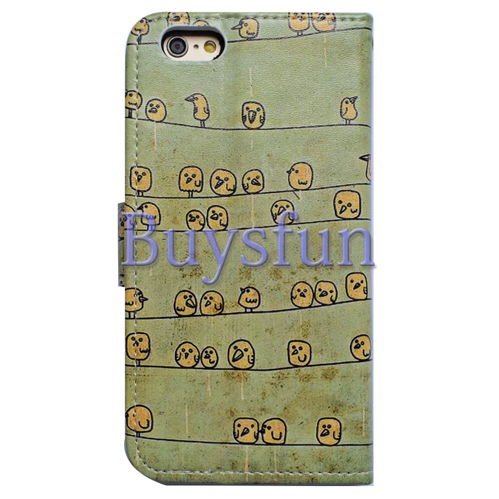 Bcov Yellow Bird Style Wallet Leather Cover Case For iPhone 5 5S SE 100019591 |