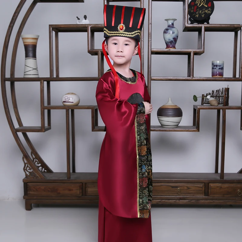 New Children's Chinese Folk Dance National Hanfu Red Ancient China Costume Tang Suit Stage Cosplay Costumes | Тематическая