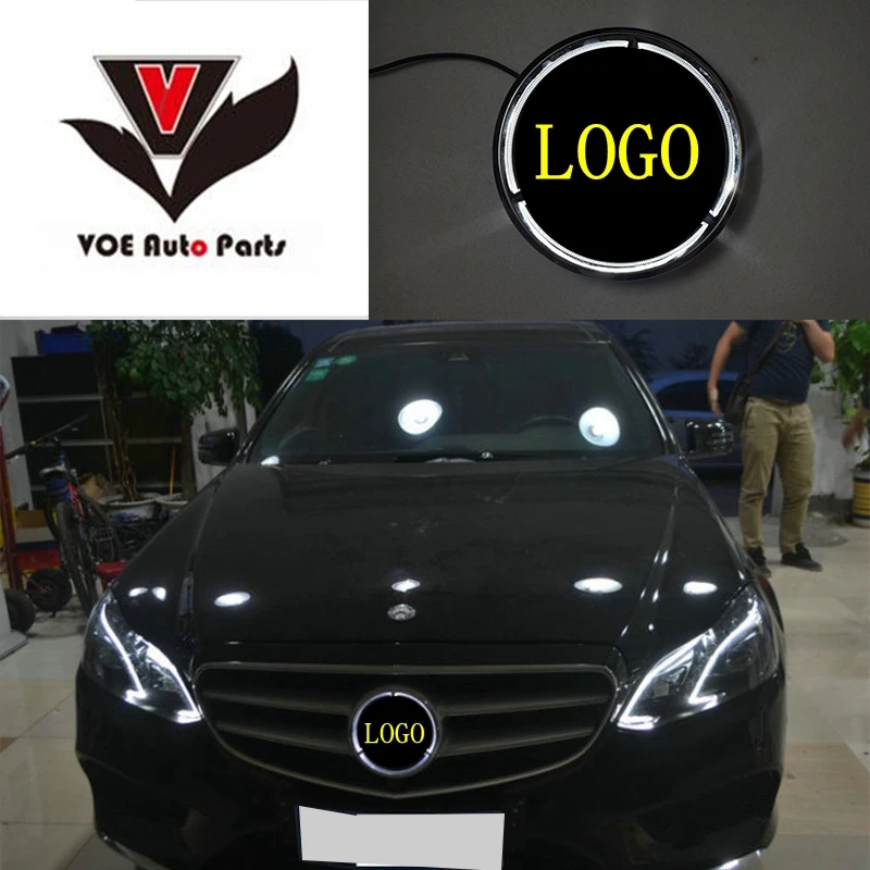 W176 W246 W205 W212 W117 светящаяся звезда автомобиля Передняя решетка решетки светодиодный светильник логотип значок для Mercedes-Benz A B C E CLA GLA класс