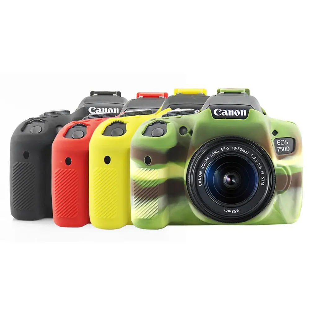 Новинка мягкий силиконовый чехол из ТПУ с резиновым корпусом для камеры Canon EOS 750D