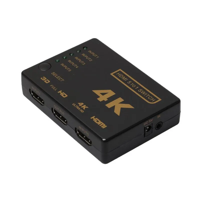 Бренд 3D 5-портовый 4K HDMI коммутатор Переключатель Селектор сплиттер концентратор