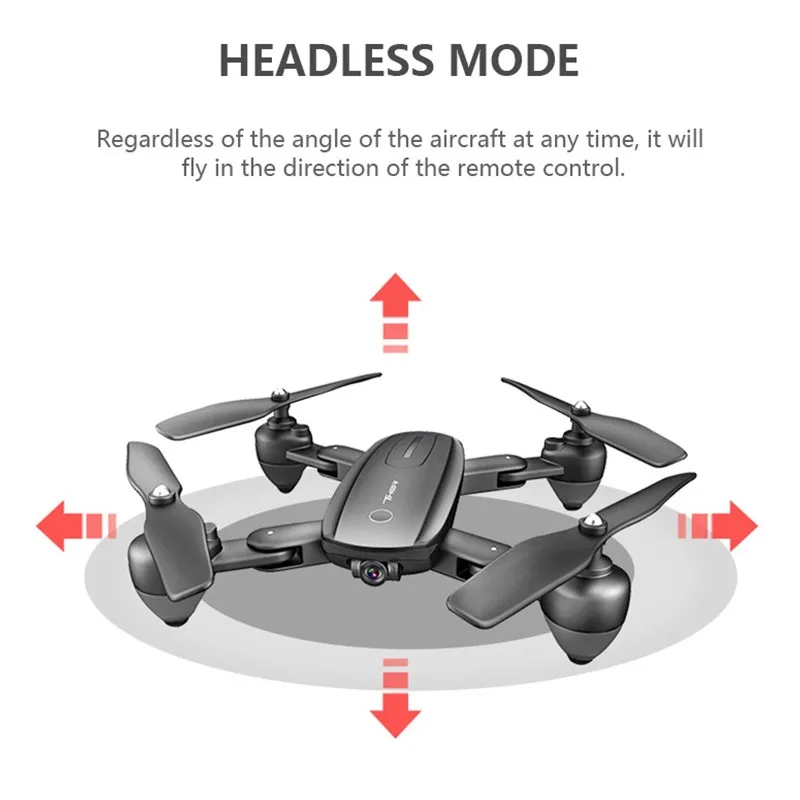 Складной Квадрокоптер Thor Optical Flow с фиксированным высоким разрешением 1080p HD камера