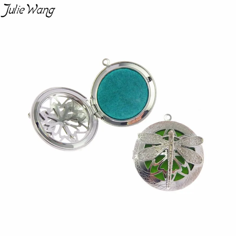 Julie Wang 1 шт. Красивая деталь клетка медальон Летающая Стрекоза ароматерапия