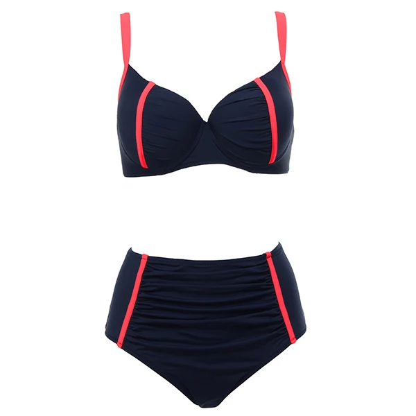 Navy blue Andzhelika женский Купальный костюм-бикини Купальники больших размеров - Цвет: Navy blue