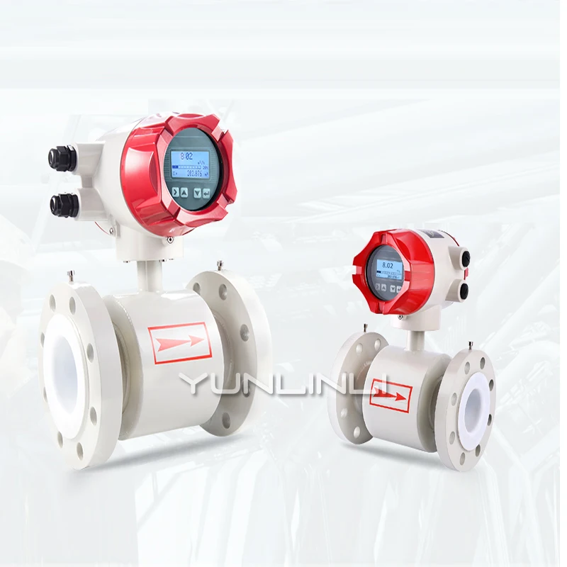 

DN32 Intelligent Electromagnetic Flowmeter 220V Sewage Flow Meter Mud ,Electroplating Wastewater Flow Meter