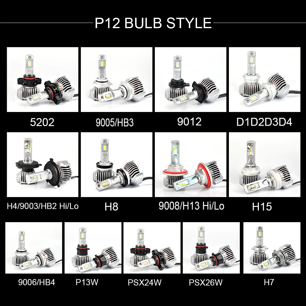 Новый стиль автомобильных фар P12 H8 9012 5202 D1 H7 H13 HB3 H15 P13W HB4 PSX24W PSX26W 9003 9008 HB2|Передние