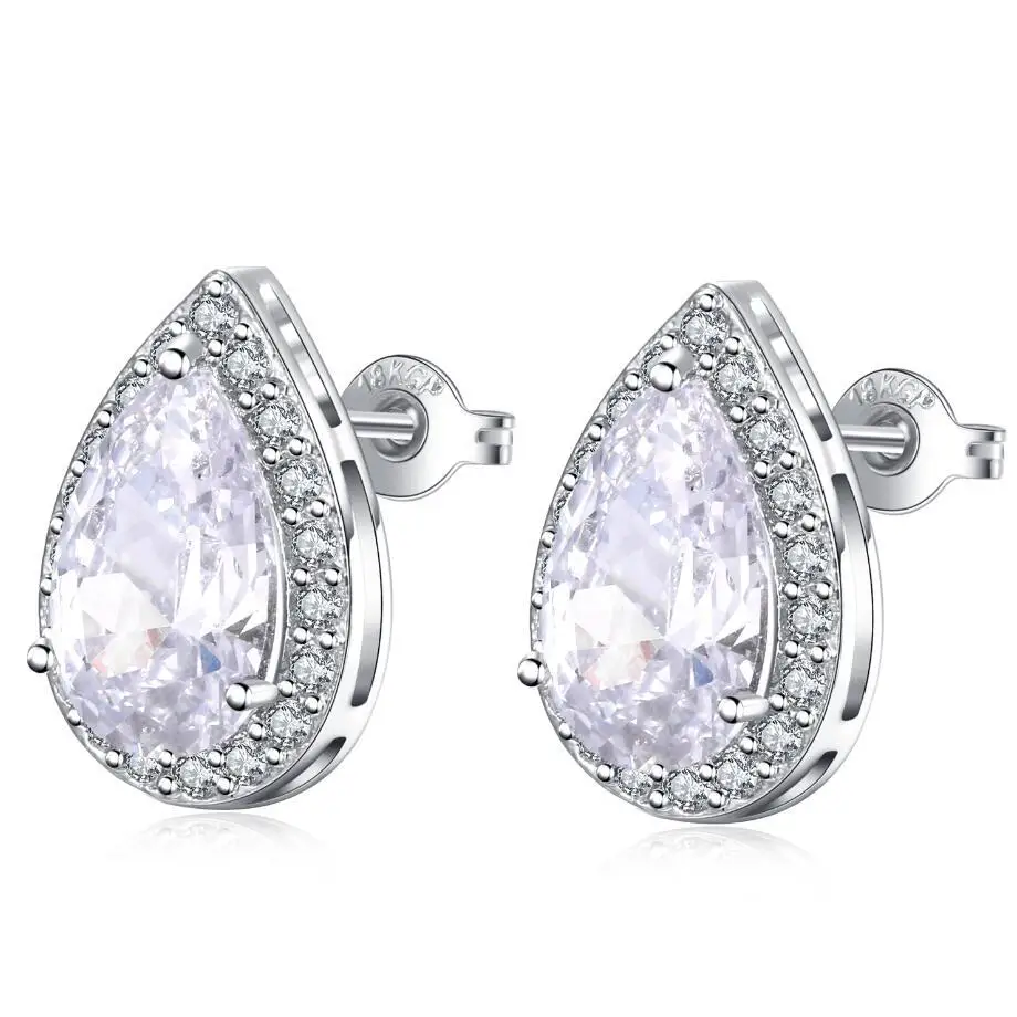 2017 Горячая распродажа Роскошные серьги-гвоздики с фианитами | Украшения и