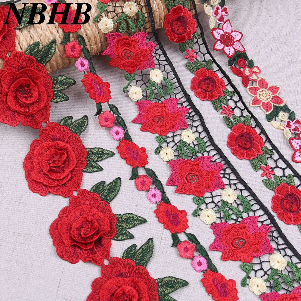 NBHB 6 м/лот ресницы кружево ткань отделка Diy аксессуары цветок черный белый 10 см ширина сделать одежду юбки украшения дома
