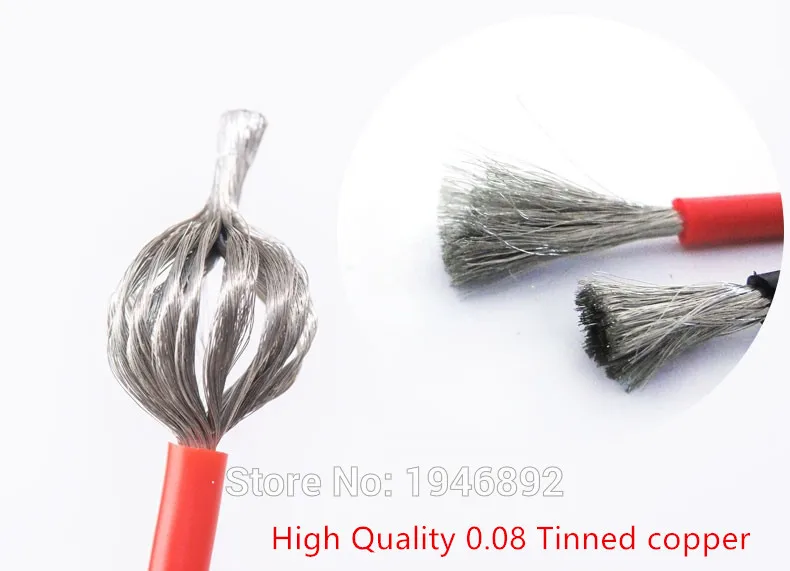 10AWG гибкий силиконовый провод луженый медный провод многожильный провод 10AWG 1050/0.08TS наружный диаметр 5,5 мм 5,3 мм провод и кабель