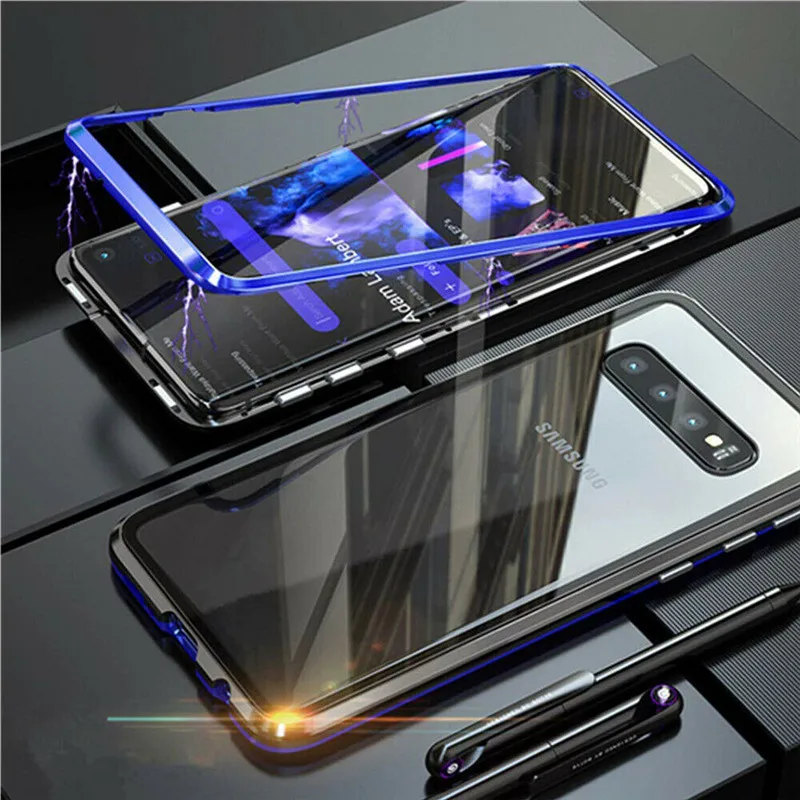 Роскошный металлический каркас чехол для телефона Магнитный для samsung Galaxy S9 S8 Plus чехол для samsung Note 8 Note 9 чехол