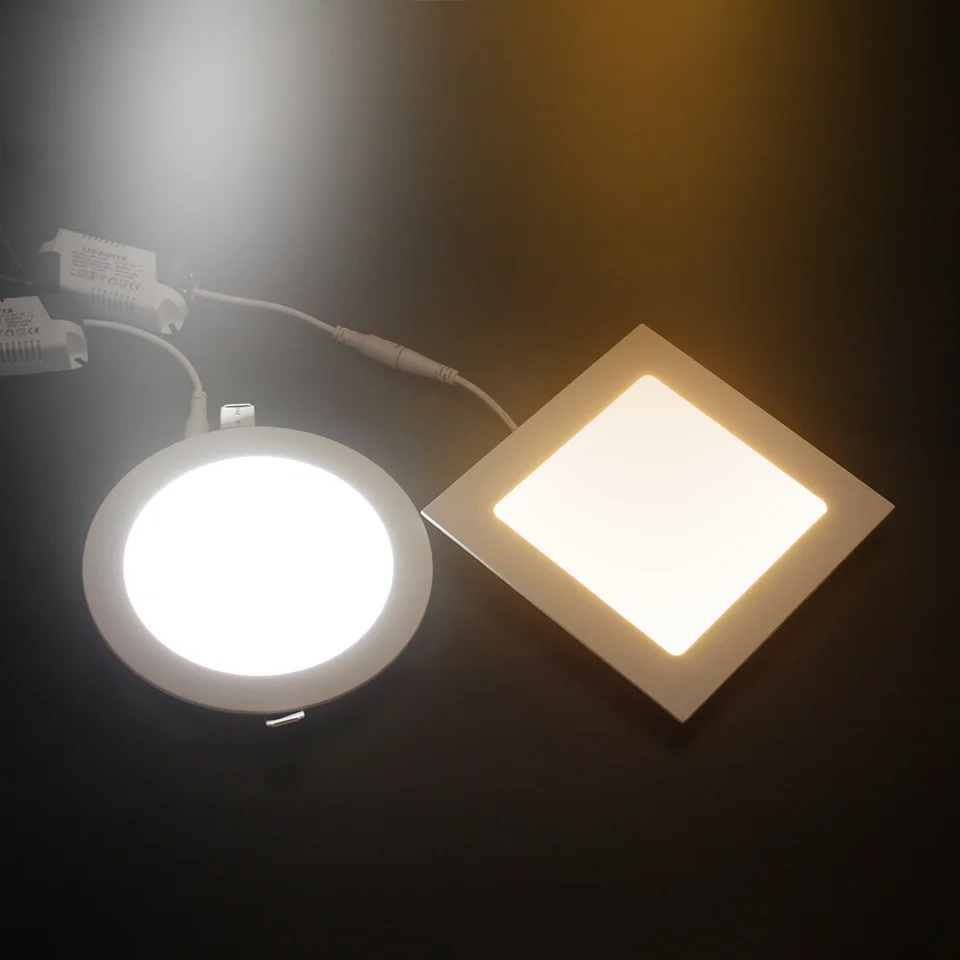 Ультратонкая светодиодная панель с регулируемой яркостью 220 В 3 Вт 4 6 9 12 15 18