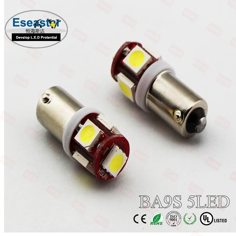 2 шт. Супер Brilhante Бранко BA9S 5SMD 55630 L &quotmpada Клин Лампада 5630 5 фишки 12 В лампочки для