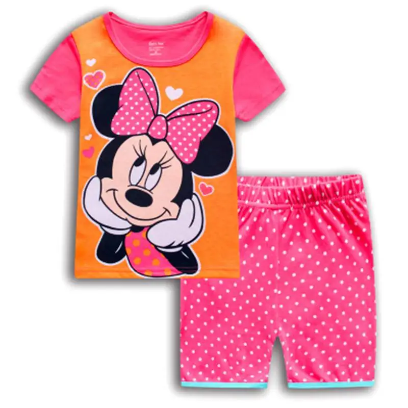New Girls Summer Clothing Conjunto Menina Pyjamas Kids Animal Giraffe Children Set Ensemble Fille Meisjes Kleding |