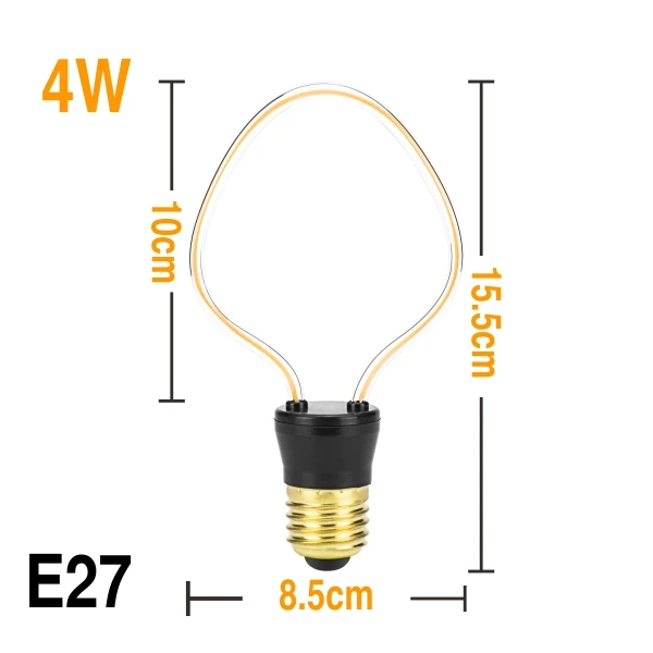 4W JH-H Ретро светильник Эдисона E27 3 Вт 4 Вт 4,5 Вт 8 Вт AC220V, уникальный винтажный светильник, мягкий светодиодный светильник с нитью накаливания, лампочка для украшения подвесных ламп - Цвет: 4W JH-H
