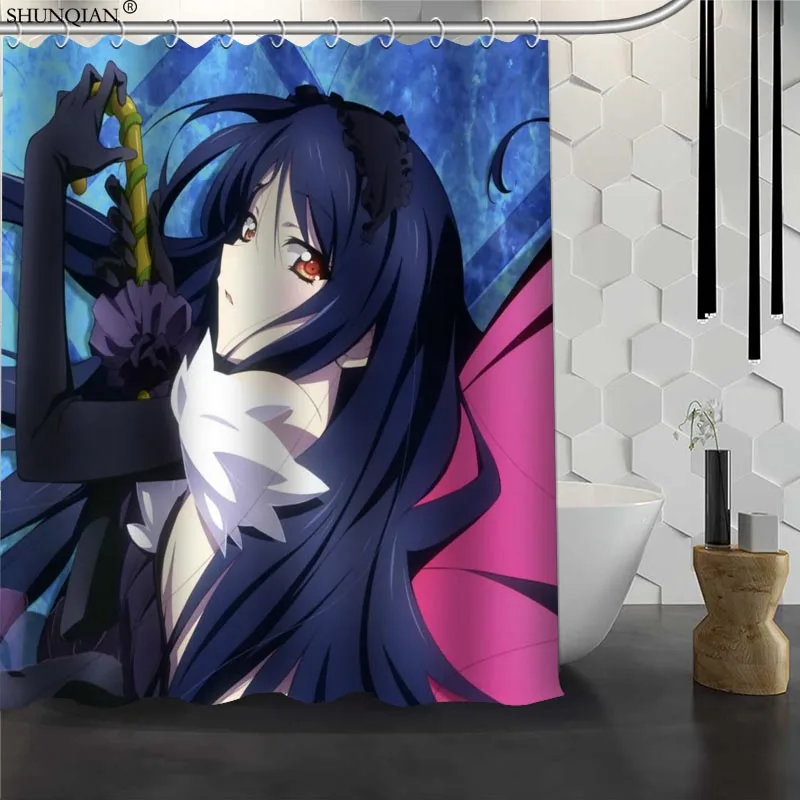 

New Accel World Custom Shower Curtain Waterproof Fabric Bath Curtain 180X200cm165X180cm Polyester Fabric Bathroom Curtain