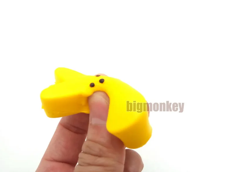 Новинка 1 шт. 5 см PU corful Kawaii Мини милое изображение желтого кролика медленно