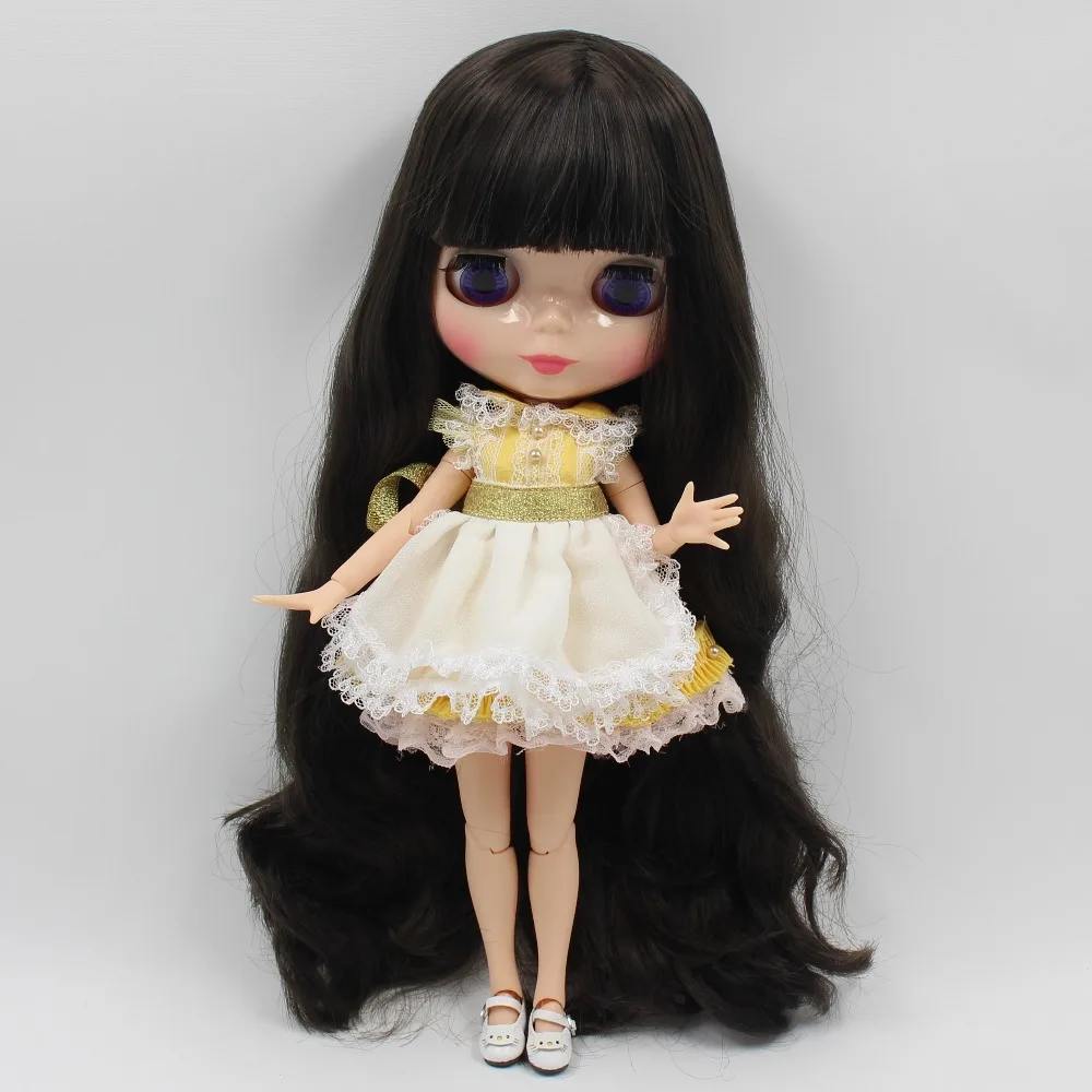 Ледяной DBS Blyth кукла licca тело желтый костюм фартук горничной одежда платье кружева