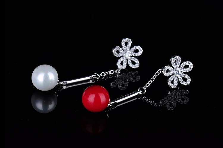 Популярные женские длинные винтажные серьги с жемчугом для свадьбы и вечеринки с камнями AAA CZ высшего качества и жемчугом GLE4759-0605.