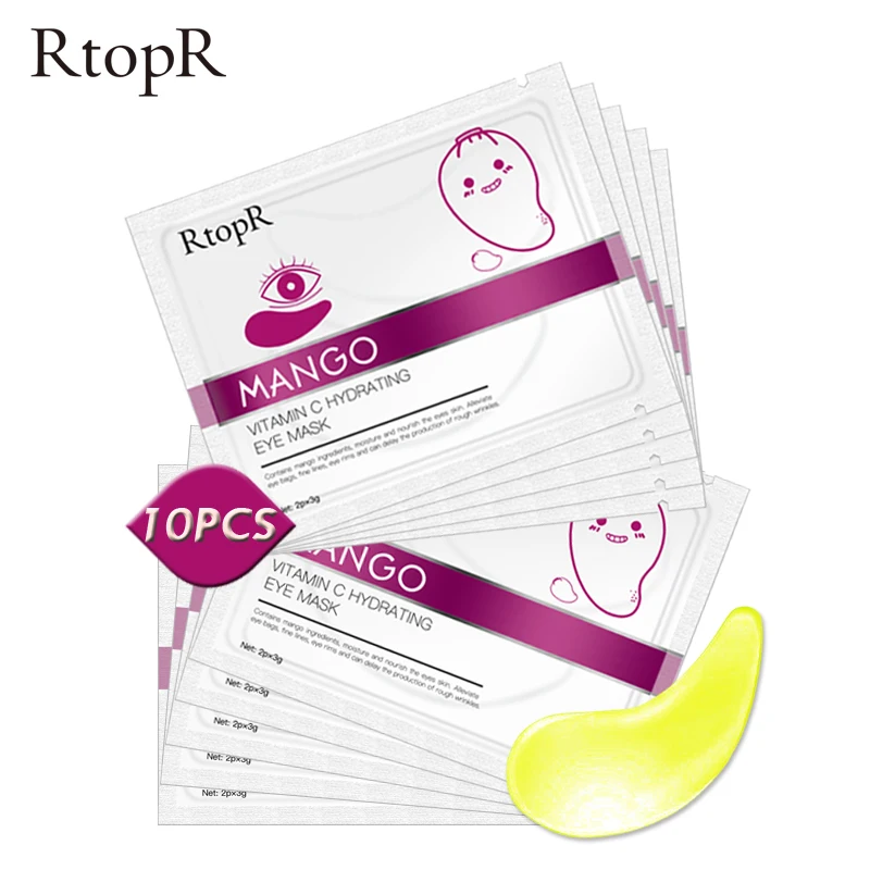 10 пар увлажняющих масок с витамином С от манго RtopR против морщин для лифтинга кожи